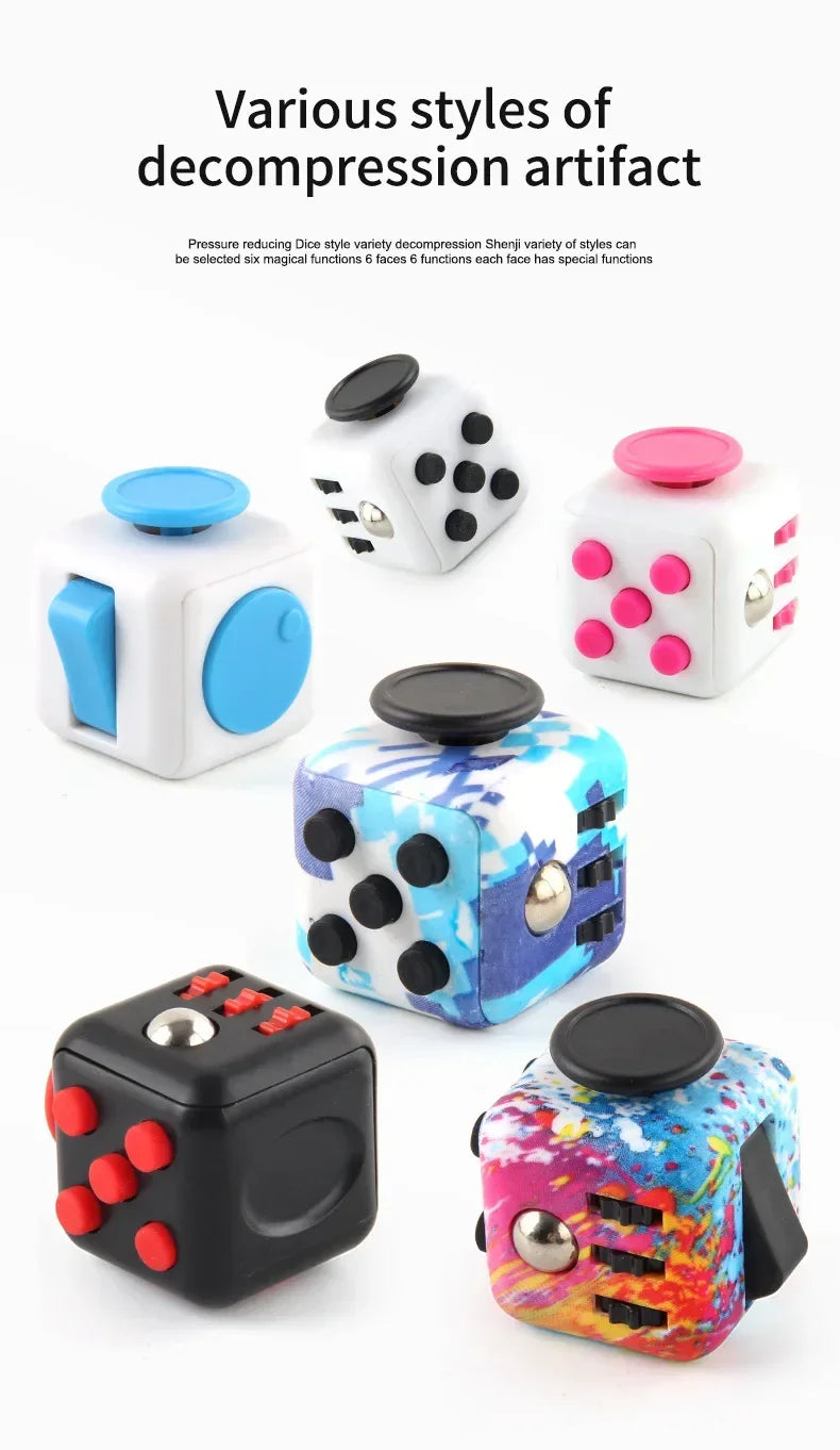 Juguete de descompresión para niños y adultos, cubos antiestrés infinitos, juguetes antiestrés, juegos antiestrés para adultos, 2 uds.