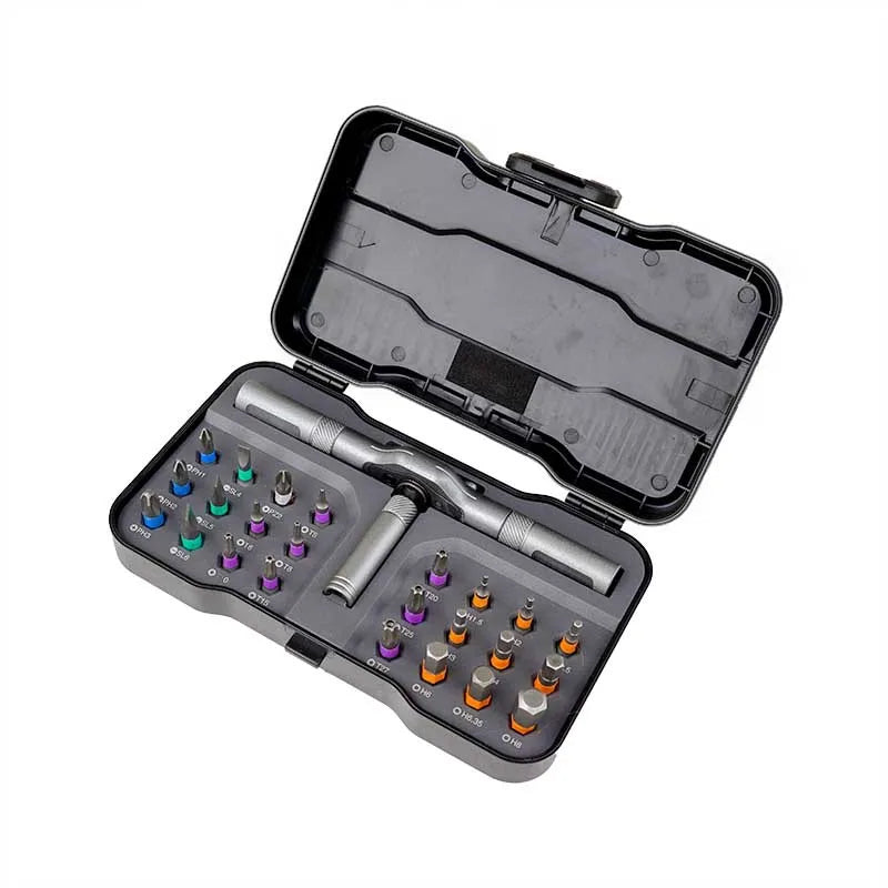Juego de Destornilladores de Trinquete Multifuncional 24 en 1, Mini Kit de Herramientas de Reparación, Múltiples Puntas Magnéticas, Herramienta Doméstica para PC y Escritorio