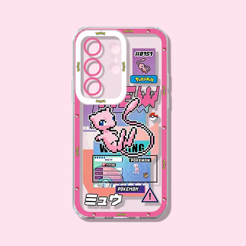 P-Pokemon Pikachu Eevee Pokedex - Funda para teléfono Samsung Galaxy S26 Ultra S25 Edge S23 S22 S24 S21 FE Plus A57 A37 A07 A17 5G