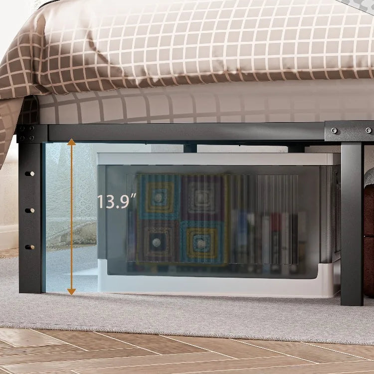 Bases de Cama, marco de plataforma, soporte de listones laterales, cabecero capitoné, Base de Metal, Estructura informal, Cama, muebles para el hogar