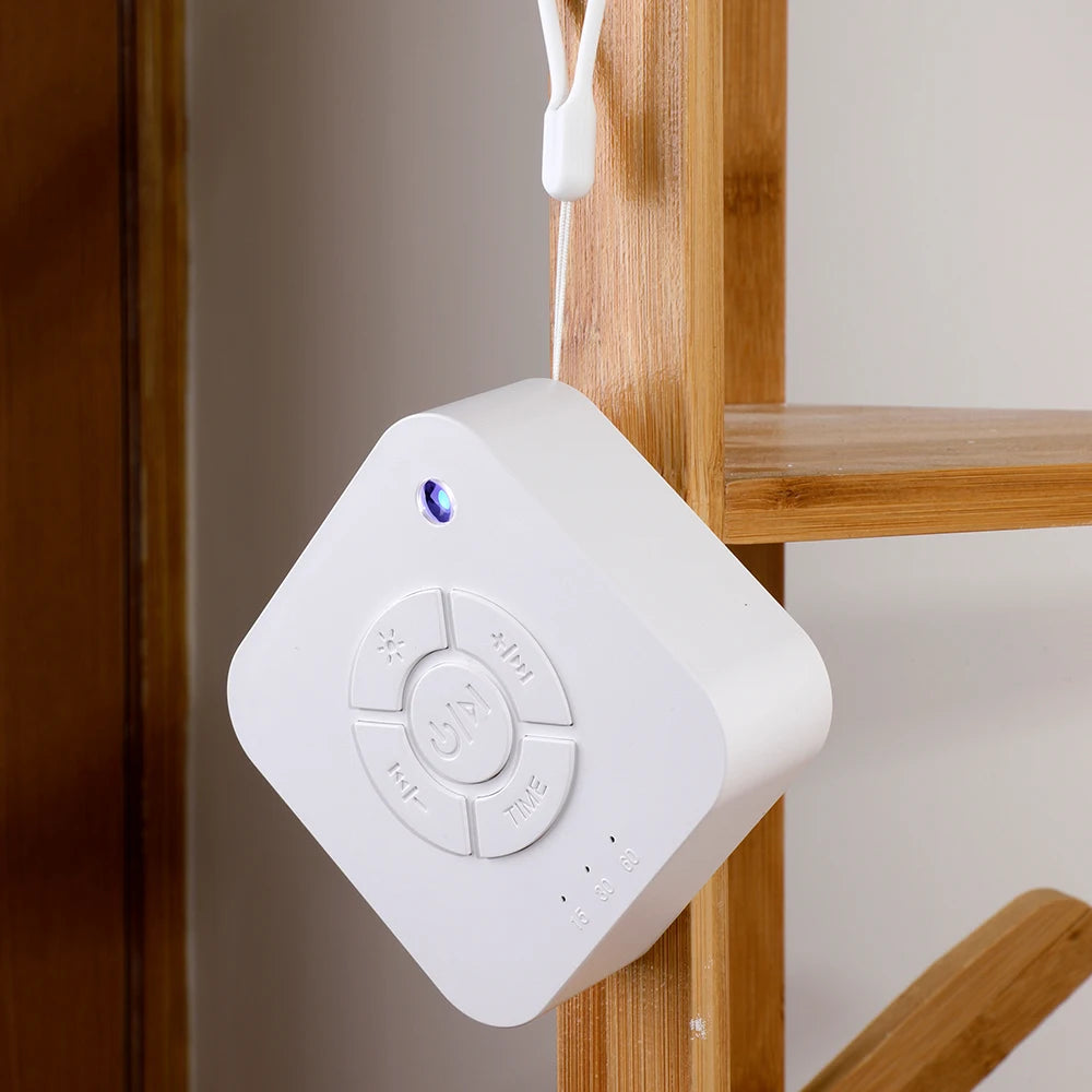 Máquina de ruido blanco para bebé para dormir, chupete de sonido portátil con 10 sonidos relajantes, recargable por USB, temporizador de apagado automático
