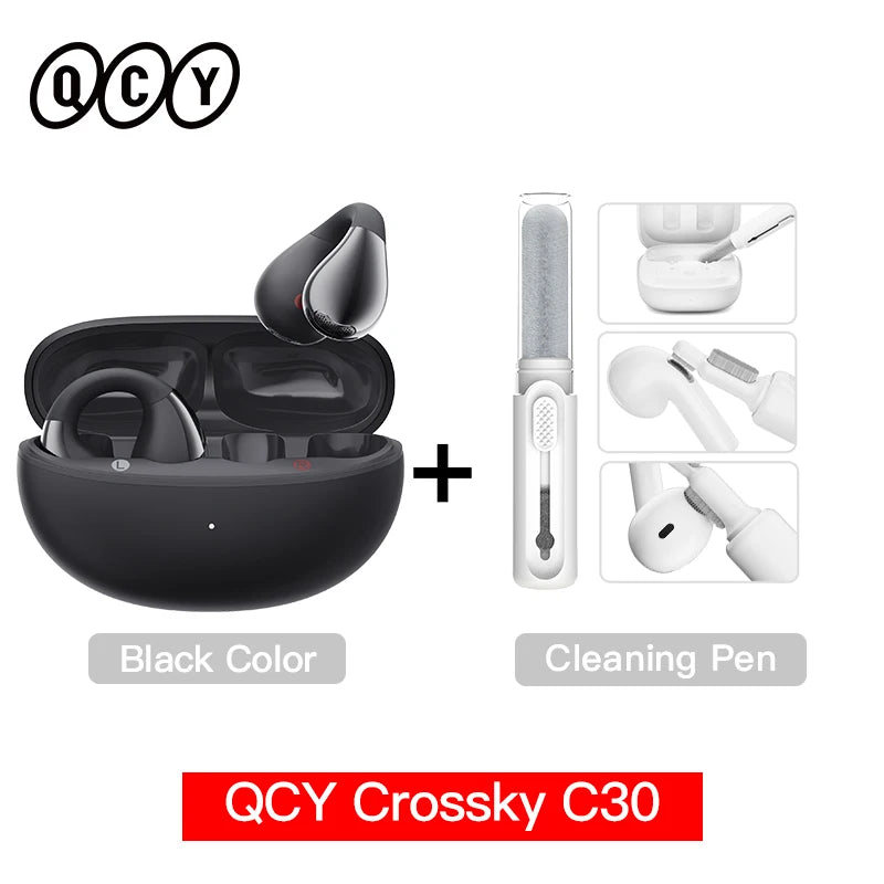 QCY Crossky C30 auriculares con Clip para la oreja Bluetooth 5,4 inalámbricos de oído abierto deportes TWS auriculares de doble conexión