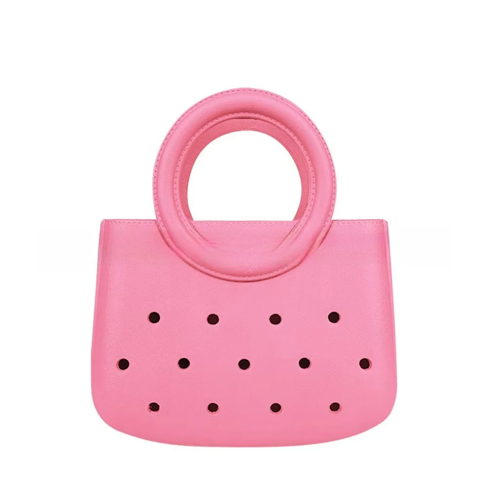 Bolsa de Almacenamiento Impermeable de Material EVA, Bolsa de Playa con Diseño Calado, Estilo Casual de Viaje, Tamaño Pequeño, para Uso Diario