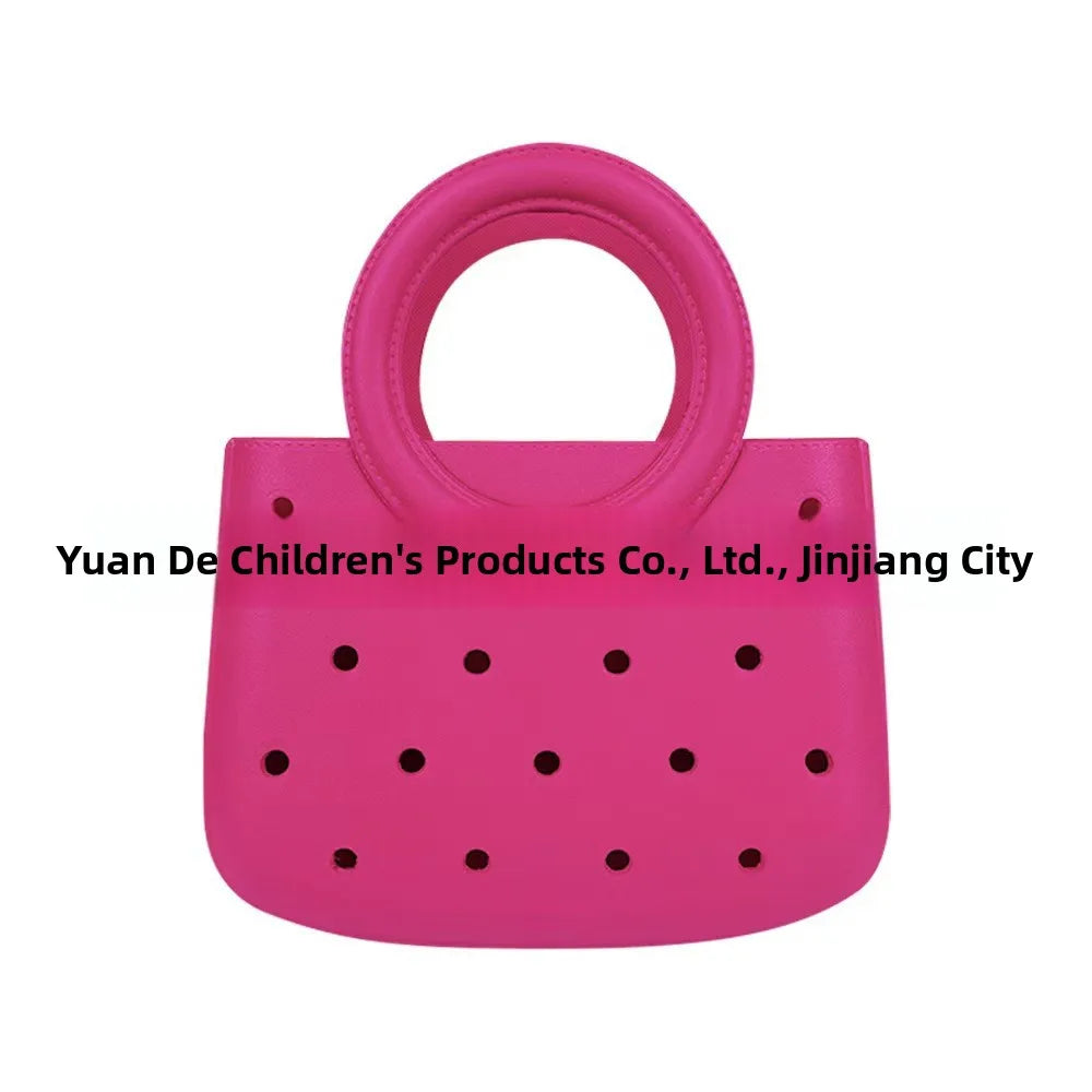 Bolsa de Almacenamiento Impermeable de Material EVA, Bolsa de Playa con Diseño Calado, Estilo Casual de Viaje, Tamaño Pequeño, para Uso Diario