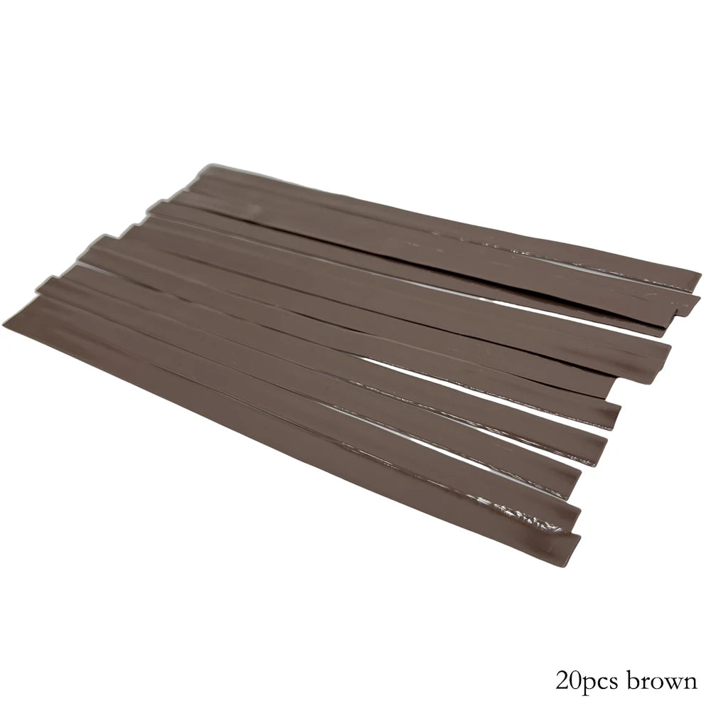 Pegamento italiano de queratina, punta plana de fusión para extensiones de cabello humano, 10/20 piezas, 1x20cm