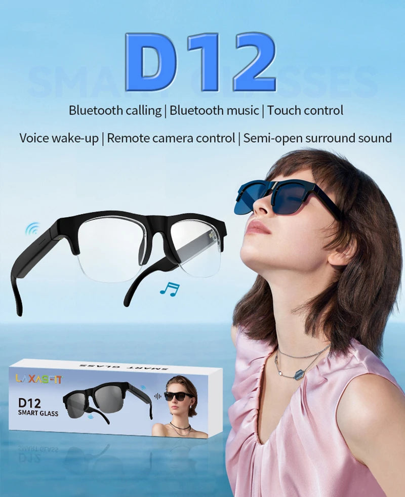 Lentes Inteligentes Lenovo 2026 con IA, Traducción IA, Llamadas Manos Libres HD, Registro de Chat IA, Reproducción de Música, Lentes de Sol Inteligentes 8K