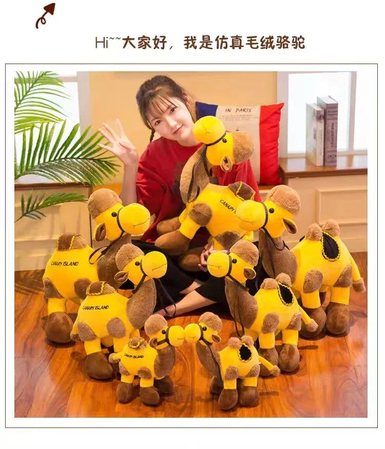 Juguete de Peluche de Camello de Simulación, Muñeco de Camello del Desierto, Almohada Creativa de Camello, Juguete para Niños, Regalo Kawayi