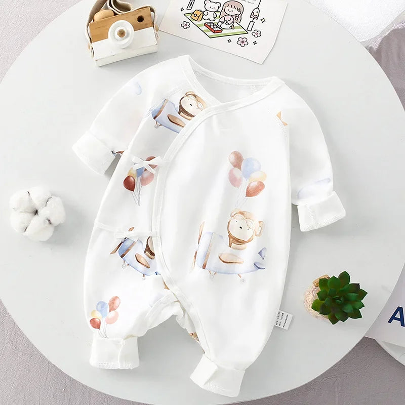 Ropa de otoño para niños recién nacidos, pelele sin hueso de algodón orgánico, ropa para gatear, mono de primavera y mono de una pieza para bebé