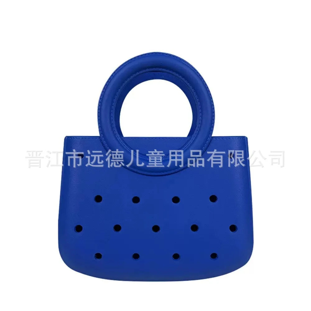 Bolsa de Almacenamiento Impermeable de Material EVA, Bolsa de Playa con Diseño Calado, Estilo Casual de Viaje, Tamaño Pequeño, para Uso Diario