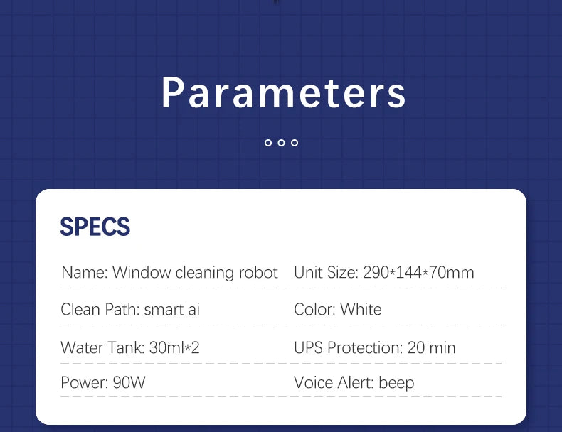 Robot limpiador de ventanas con pulverizador, limpiaparabrisas inteligente, dos tanques de agua, electrodoméstico eléctrico para exteriores