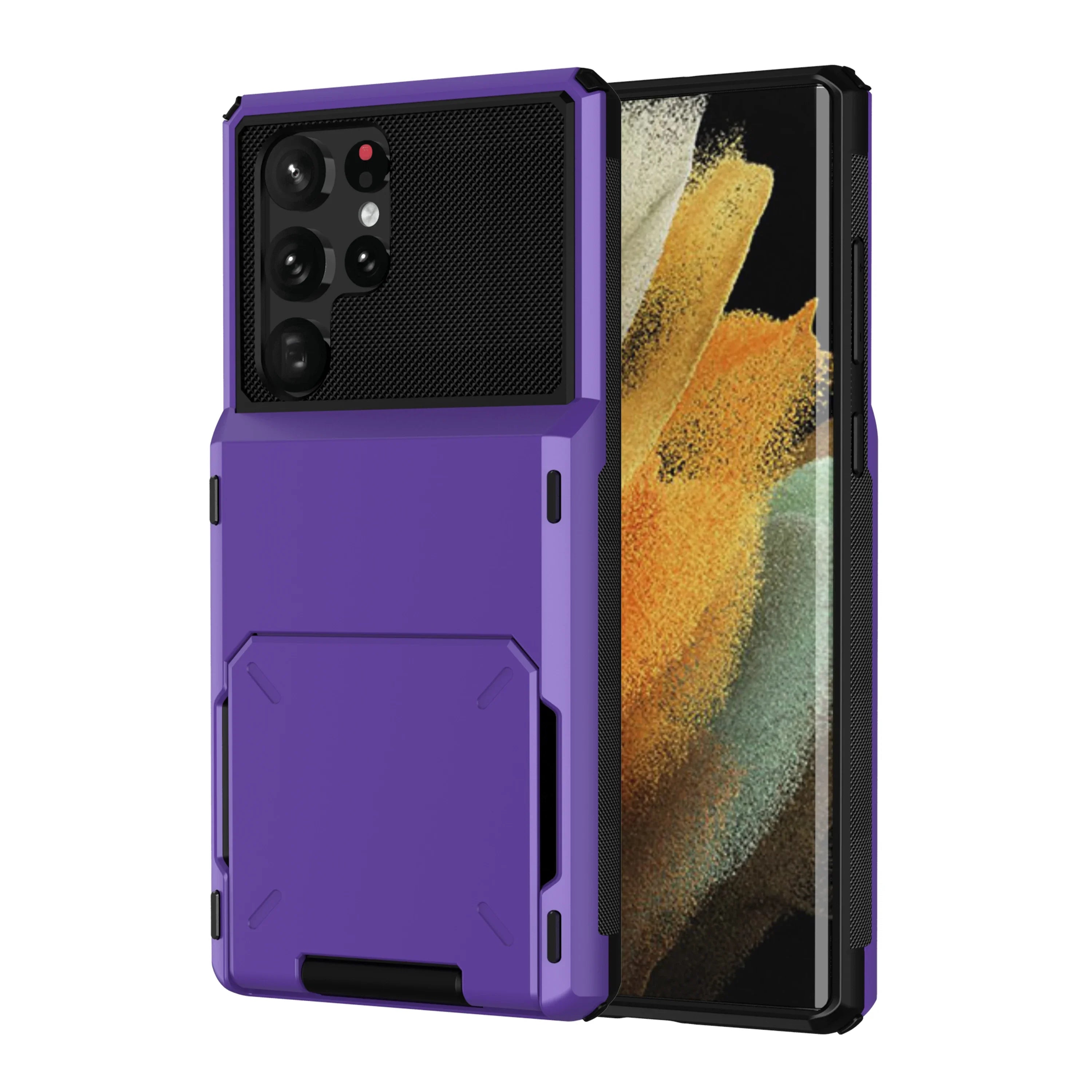 Para Samsung S25 Edge S24 S23 S22 Ultra S21 funda tipo billetera con tapa tarjetero bolsillo doble capa protectora de cuerpo completo parachoques duro