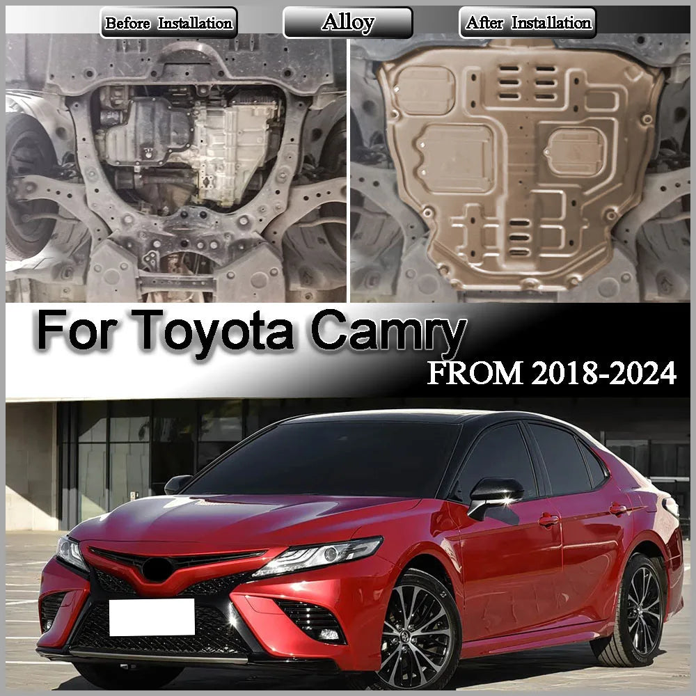 Protector de Motor Inferior Negro de Alta Calidad para Toyota Camry 2018-2024 2.0L 2.5L, Guardabarros, Placa Protectora Contra Salpicaduras