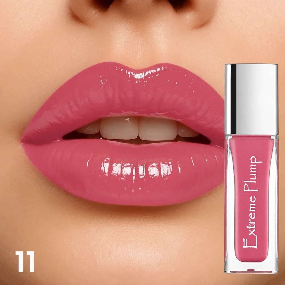 Brillo de labios de espejo resistente al agua, maquillaje de labios hidratante de larga duración, lápiz labial brillante suave para mujeres
