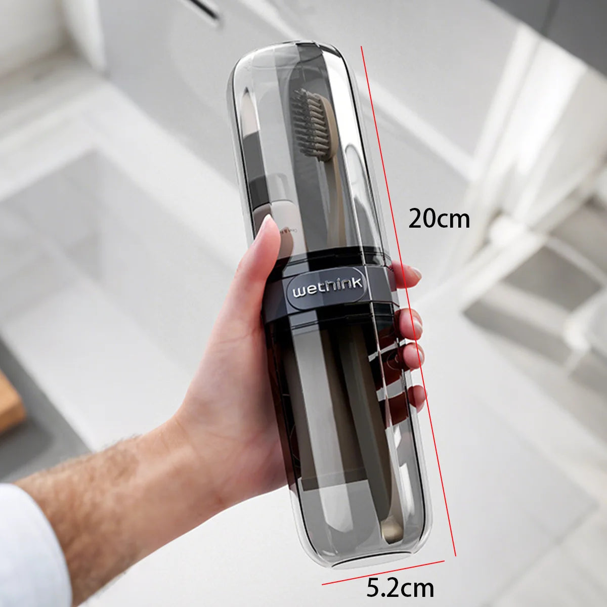 Pasta de dientes portátil, funda protectora para cepillo de dientes, caja de almacenamiento para viaje y Camping, protege la pasta de dientes de la suciedad y los daños