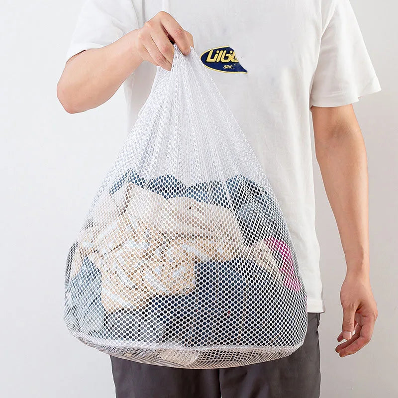 Bolsa de lavandería de gran tamaño, organizador de malla, red, sujetador sucio, calcetines, ropa interior, almacenamiento de zapatos, cubierta para lavadora de ropa