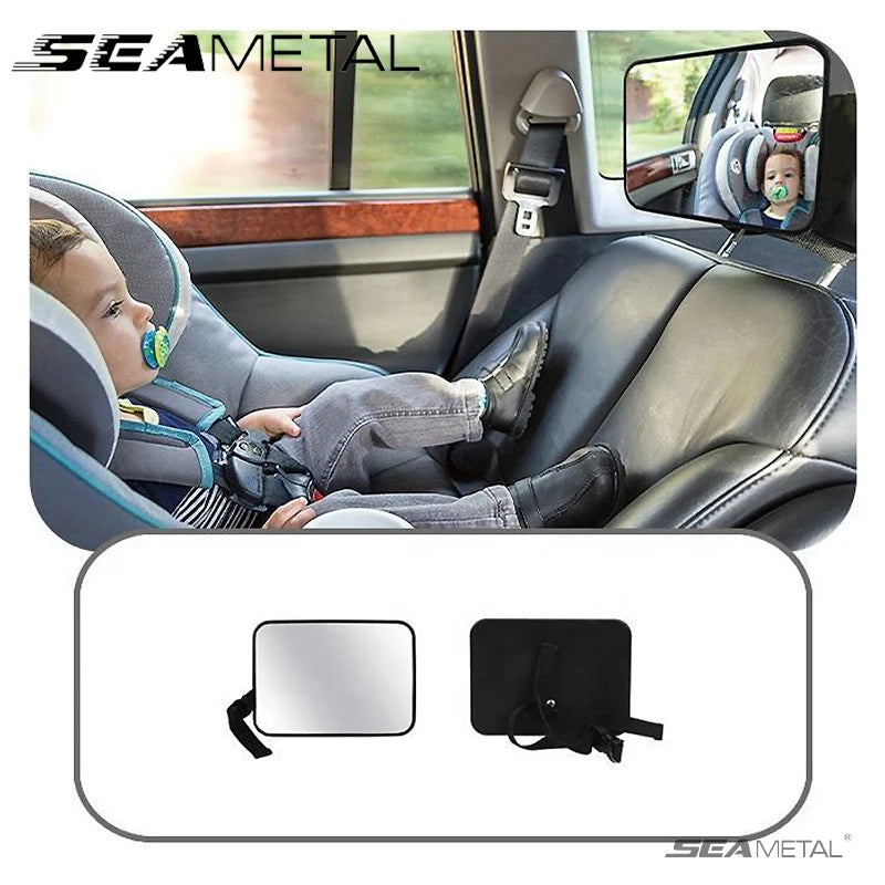 SEAMETAL asiento trasero de coche espejo de bebé asiento gran angular ajustable espejo retrovisor de seguridad espejo de observación coche espejo Interior de bebé/niño