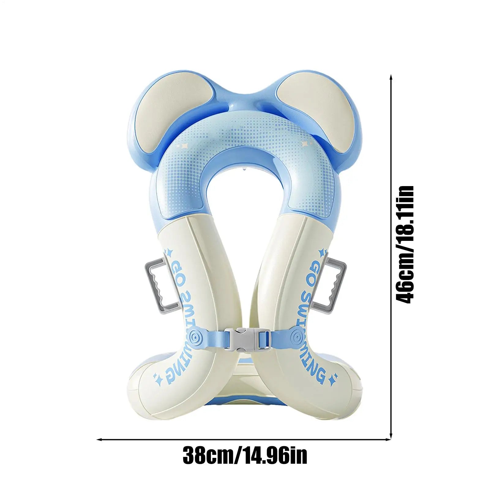 Chaleco de anillo de natación inflable con bolsas de aire dobles y hebilla de seguridad ajustable, flotador de piscina para niños, fiesta de juegos acuáticos