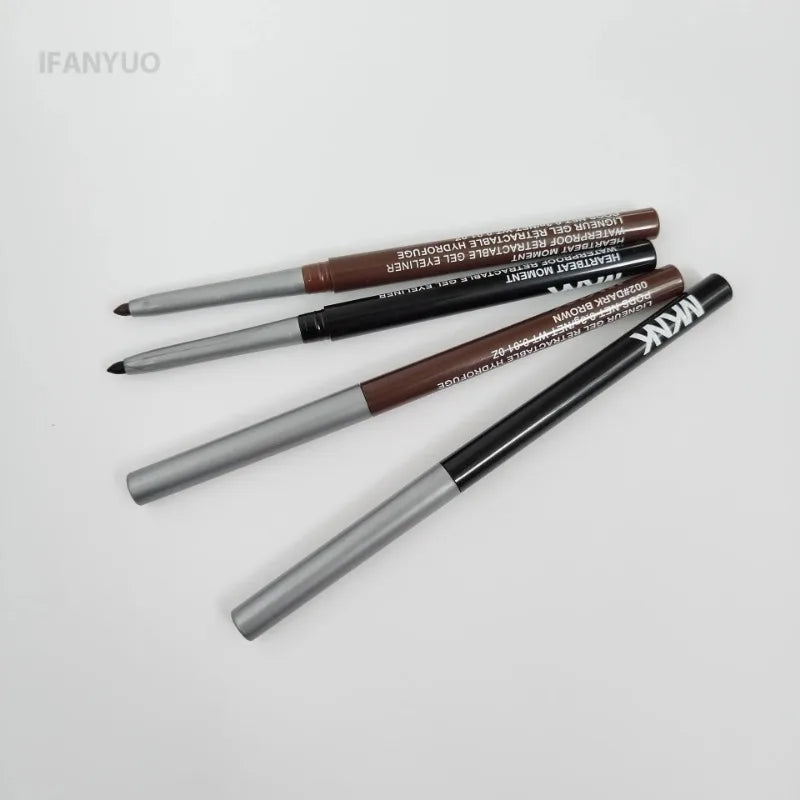 Lápiz Delineador de ojos negro resistente al agua, a prueba de manchas, de larga duración, crema marrón oscuro, delineador de ojos en Gel, maquillaje de ojos para principiantes, 1-3 unidades