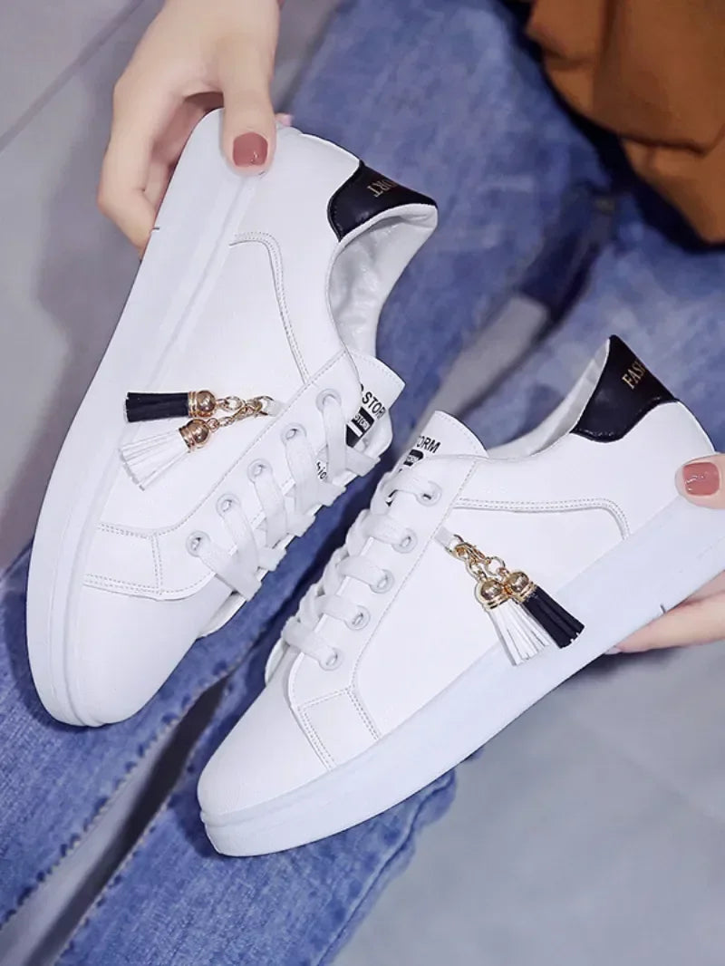 Zapatillas Deportivas Transpirables para Mujer, Zapatos Casuales para Estudiantes, Zapatos Deportivos Planos de Malla Blanca para Chica, Zapatos Vulcanizados de Diseñador para Mujer
