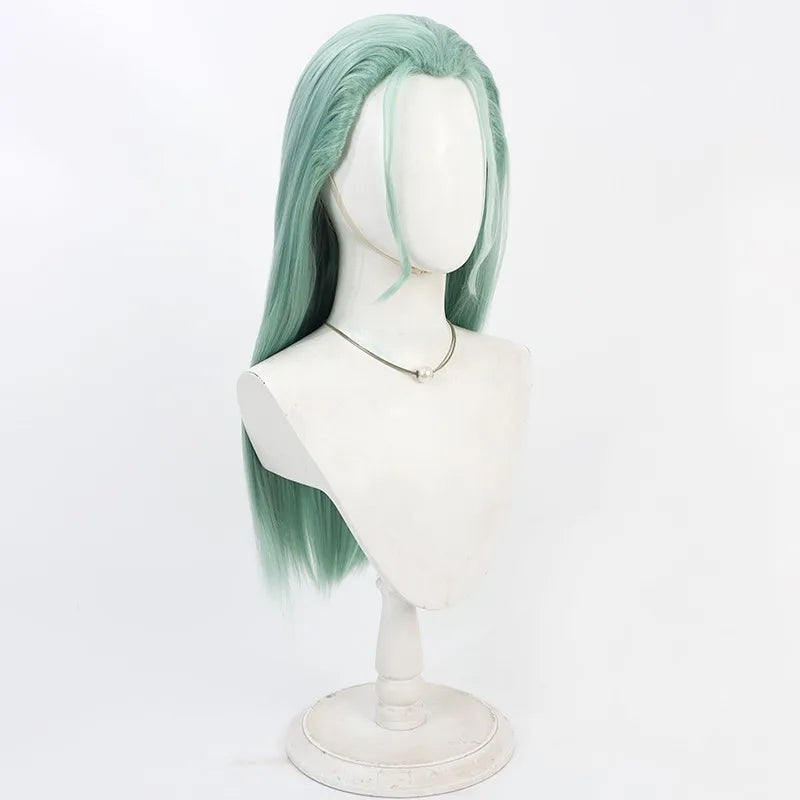 Guilty Gear Strive A.B.A ABA Peluca de cosplay verde Disfraz Pelucas de fiesta de anime + gorro de peluca