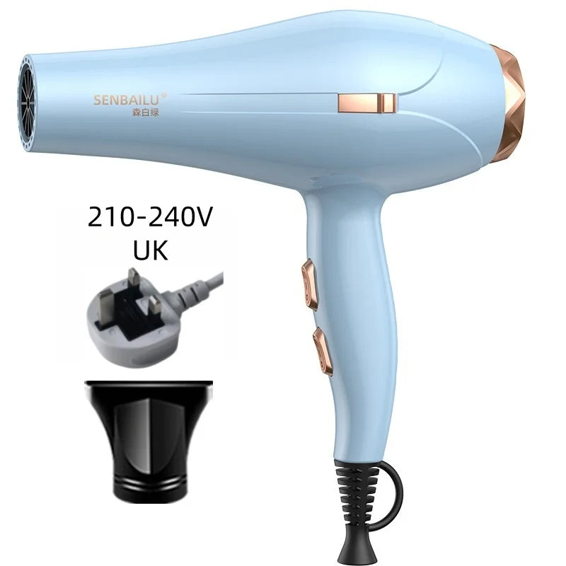 Secador de Pelo de Secado Rápido en 11 Segundos con Núcleo de Cobre Puro, Cuidado del Cabello con Iones Negativos y Luz Azul de Alta Velocidad, Secador de Pelo Profesional para el Hogar