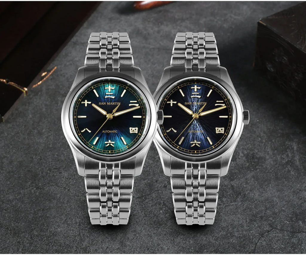 San Martin nuevo reloj Gada de 39mm estilo chino diseño Original Sunburst JianZhan Miyota 90S5 vestido de hombre mecánico automático SN0144