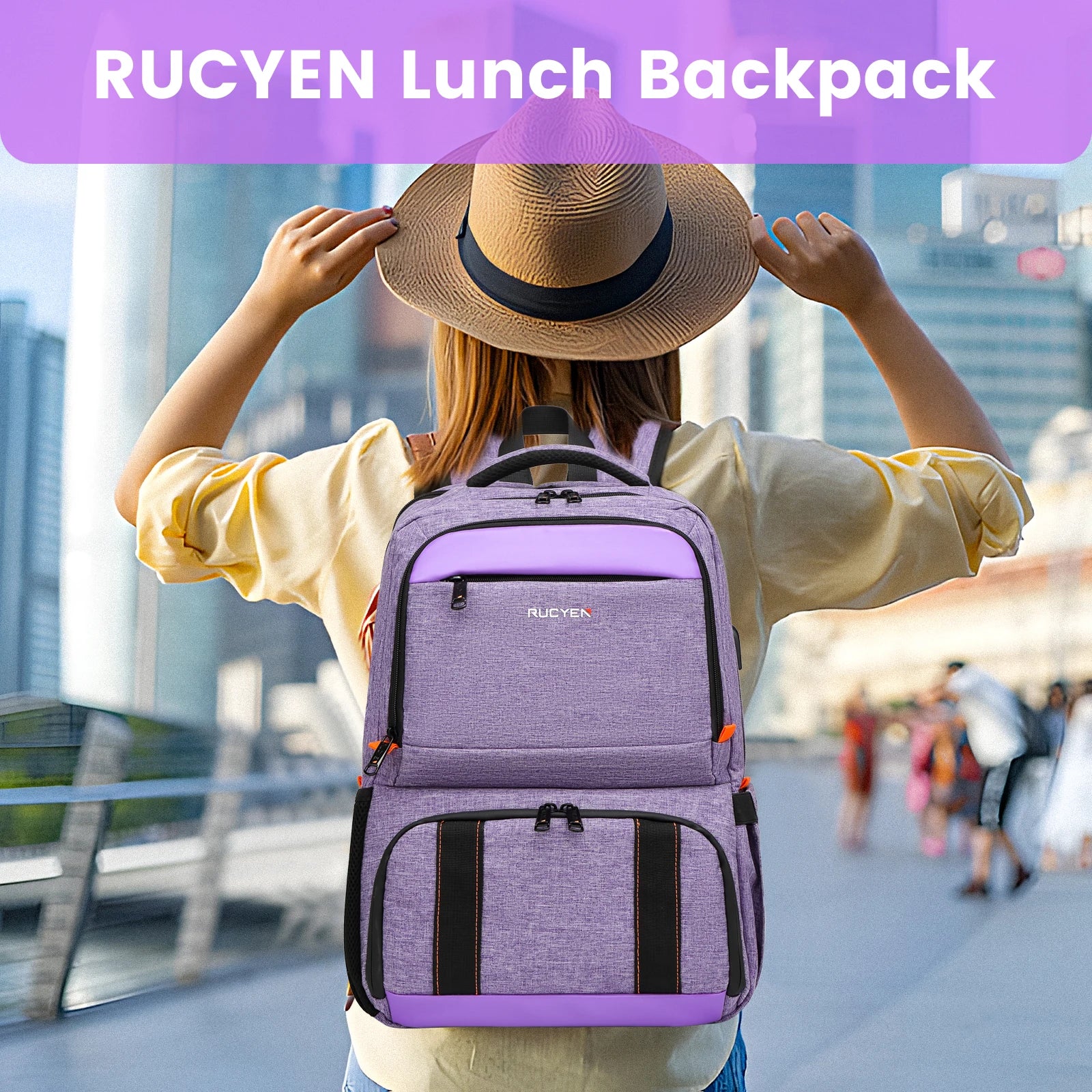 Mochila para el almuerzo, bolsa de Picnic con aislamiento, bolsa de viaje multifuncional, gran capacidad, Picnic al aire libre, Camping, mochila impermeable