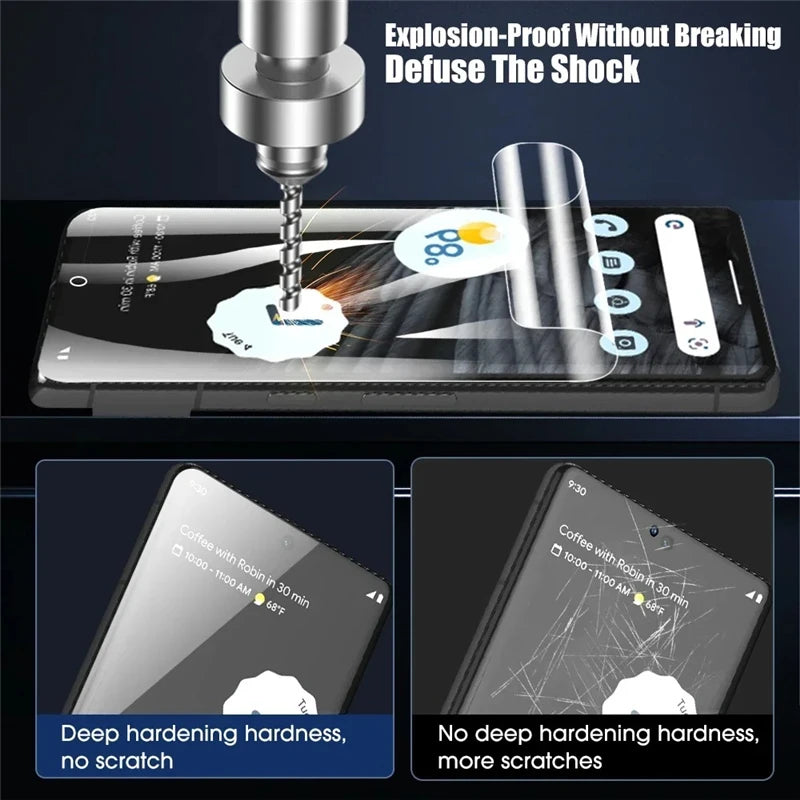 5 uds película de hidrogel para Google Pixel 10 9 Pro XL 9A 8 7 Pro 8A Protector de pantalla para Google Pixel 7A 6A 6 Pro 5 4A 4 XL contraportada
