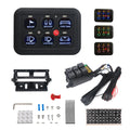 Panel de interruptor LED de 12V y 6 entradas, caja de sistema de relé de Control de circuito de 600W-1200W, Panel de Control táctil delgado para barco, Jeep, UTV, caravana
