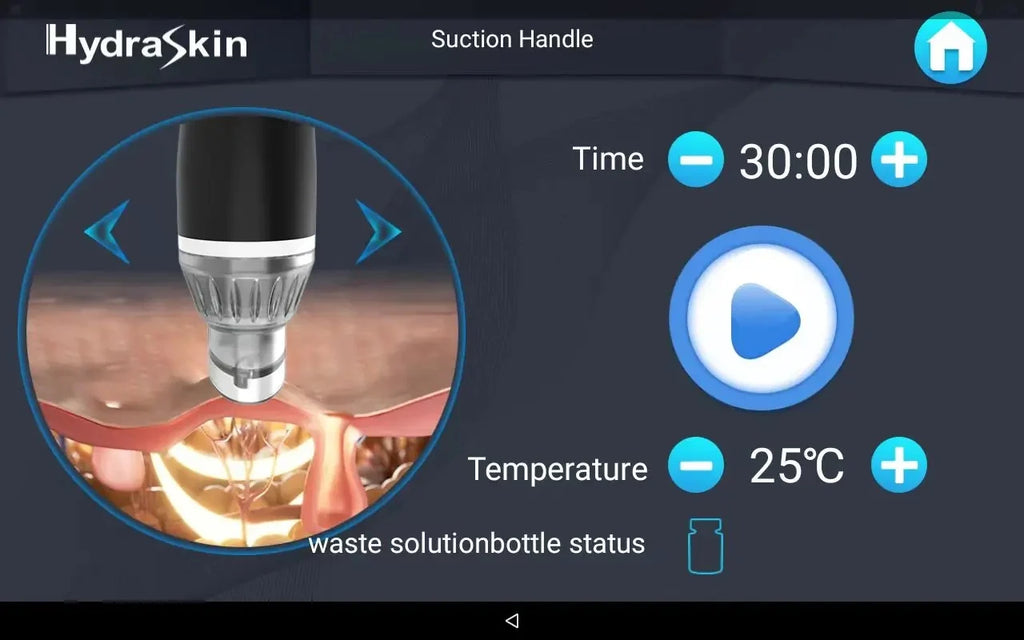 7 en 1 Analizador inteligente de azul hielo Máquina facial multifunción Diamond Hydra Dermoabrasión Facial Aquafacial
