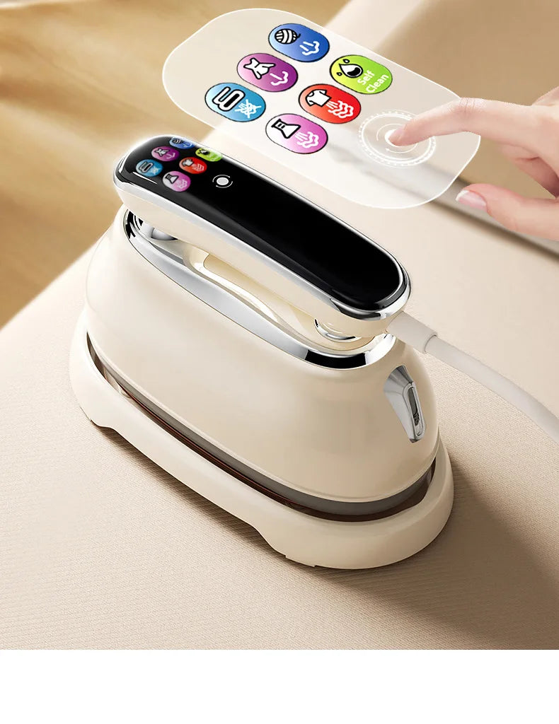 Plancha de Vapor Portátil EU 2026, Nueva Plancha de Vapor Inteligente con Pantalla LED Digital, Plancha de Vapor Portátil para Viajes y Hogar, Plancha de Vapor de Mano de Alta Potencia de 1200W
