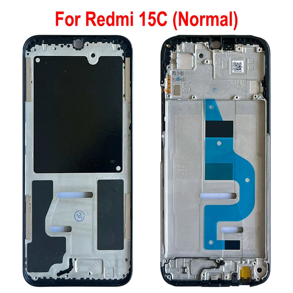 Para Xiaomi Redmi 15 15C marco LCD marco medio bisel carcasa versión Eur piezas de repuesto para Redmi A5 4G marco frontal