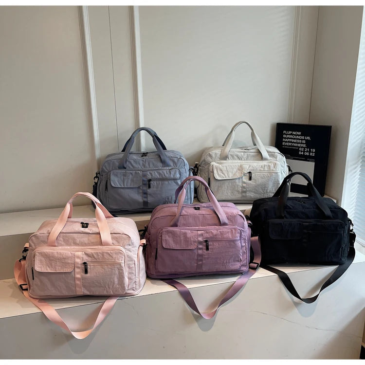 Bolsas de viaje Oxford con cremallera a la moda, bolsos sencillos de gran capacidad para mujer, gran oferta 20220, bolsas de viaje portátiles con hilo de coser