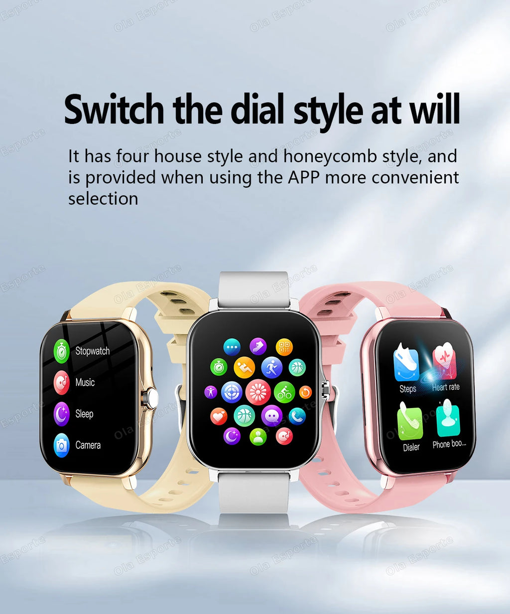 20226 Nuevo reloj inteligente de 1,83 pulgadas Notificaciones de llamadas Monitoreo del sueño Seguimiento de actividad Reloj inteligente Compatible con Android e iOS