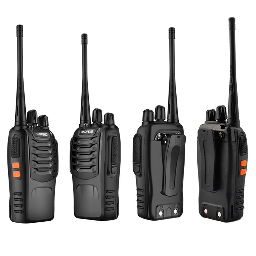 2 uds Baofeng BF 888S Walkie Talkie UHF BF888S transceptor de Radio portátil de jamón bidireccional de largo alcance para receptor de Hotel de caza