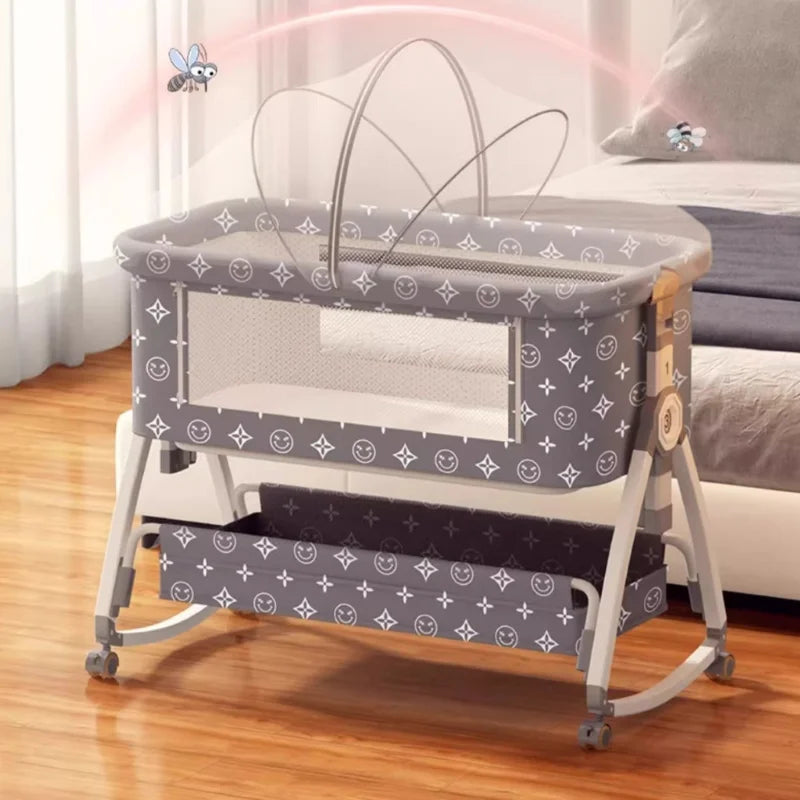 Cuna Portátil para Bebé, Cama Plegable Multifuncional, Cuna para Recién Nacidos, Cama Grande para Niños