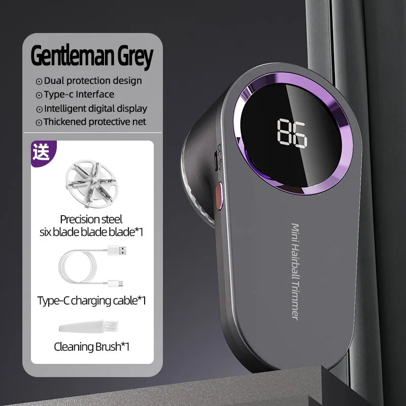 Dispositivo de depilación de cabello para ropa, dispositivo de depilación de cabello de partículas eléctrico Digital portátil LED, dispositivo de eliminación de fieltro recargable por USB
