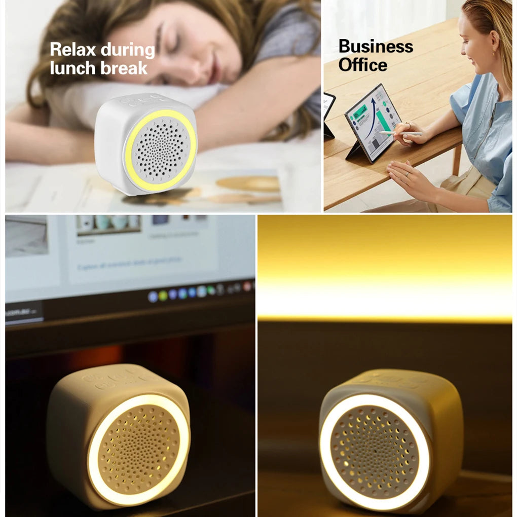 Máquina de ruido blanco para bebé recargable por USB con temporizador y luz nocturna: chupete portátil para dormir, apagado automático para bebés y niños pequeños
