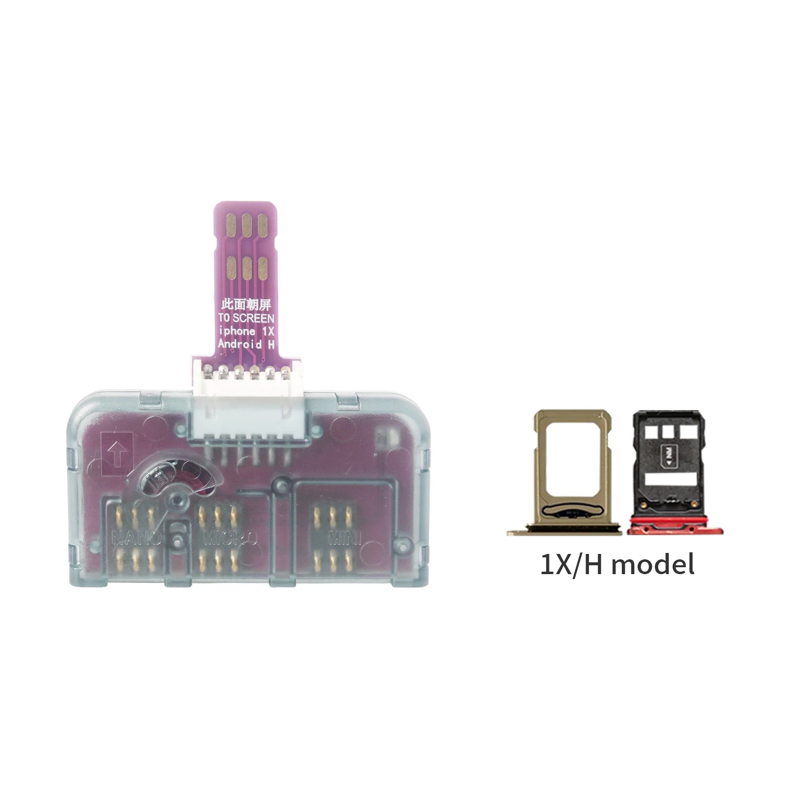 Adaptador de ranura para tarjeta SIM 4 en 1 NEX para iPhone, lector de tarjetas SIM, reemplazo rápido de tarjetas, soporte para tarjeta SIM, reinicio libre Nano