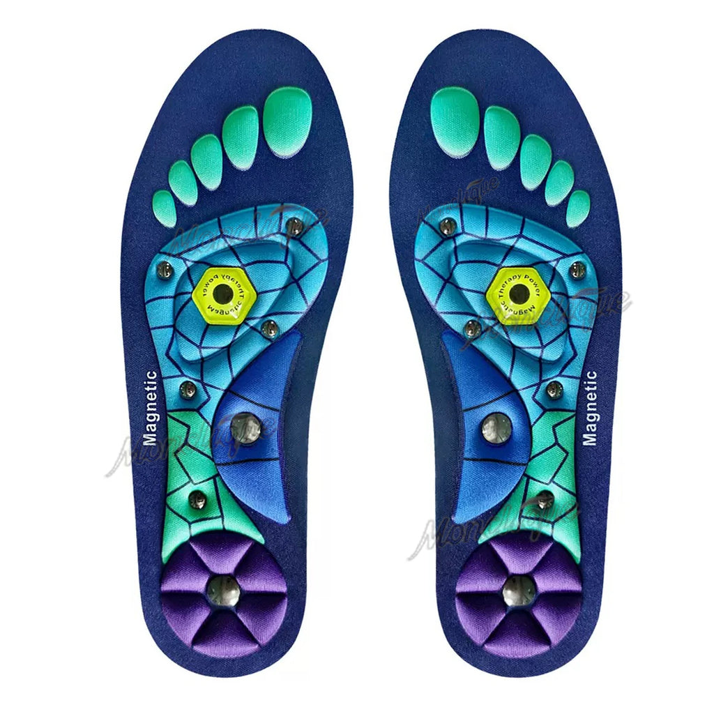 Plantillas de acupresión para pies, terapia magnética, reflexología, cuidado de la salud, almohadillas para zapatos, soporte para arco, absorción de impacto, suelas de zapatos cómodas