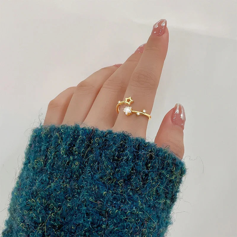 Anillo de Ópalo de Plata de Ley 925 para Mujer, Ajustable, para el Dedo Índice, Diseño Simple y Elegante, Joyería de Alta Gama, Regalo