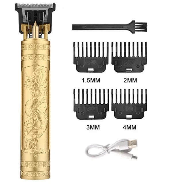Máquina para cortar cabello T9, cortadora de pelo Vintage, afeitadora de carga rápida USB, cortadora de pelo inalámbrica para peluquero, Barbe para hombres