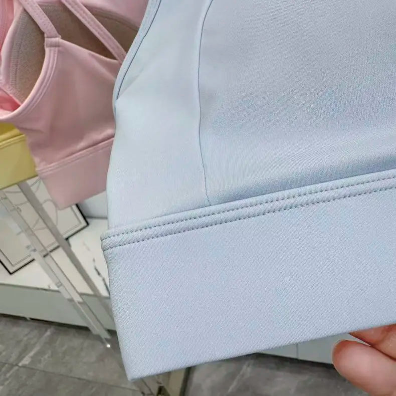 Sujetador Deportivo para Mujer, Resistente a Impactos y con Efecto Push-Up, Ropa Deportiva, Sujetador de Yoga de Secado Rápido para Verano y Alta Intensidad
