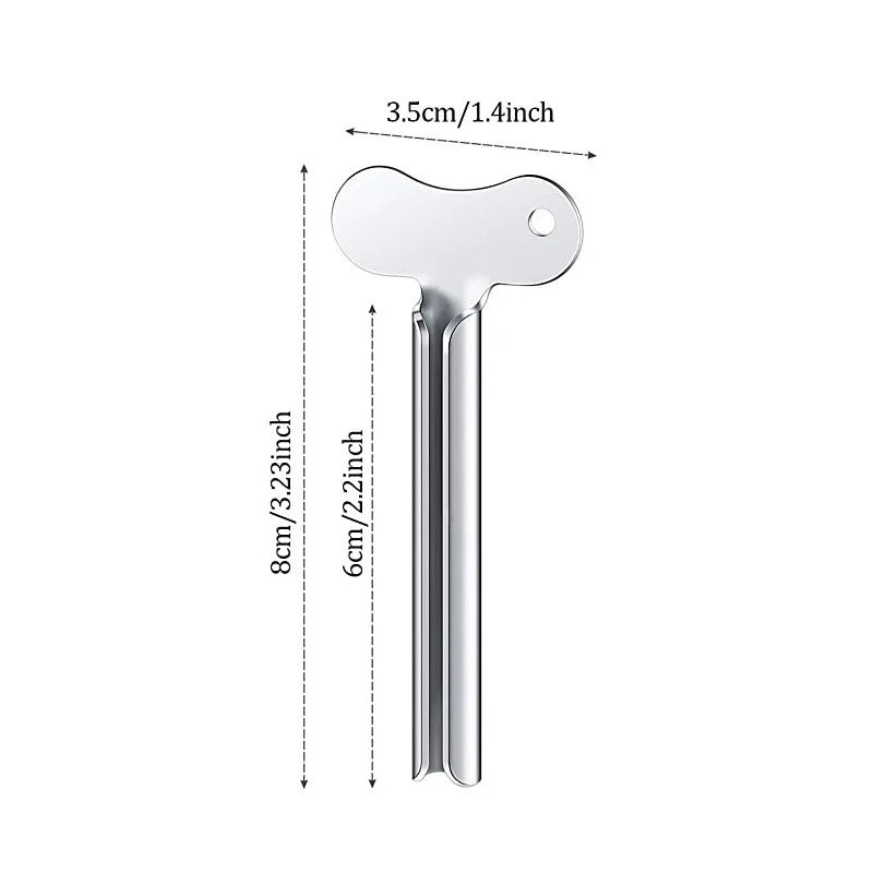 Exprimidor de pasta de dientes de acero inoxidable, limpiador Facial, dispensador de pasta de dientes, herramientas de tubo, accesorios de baño de Metal, 1 ud.