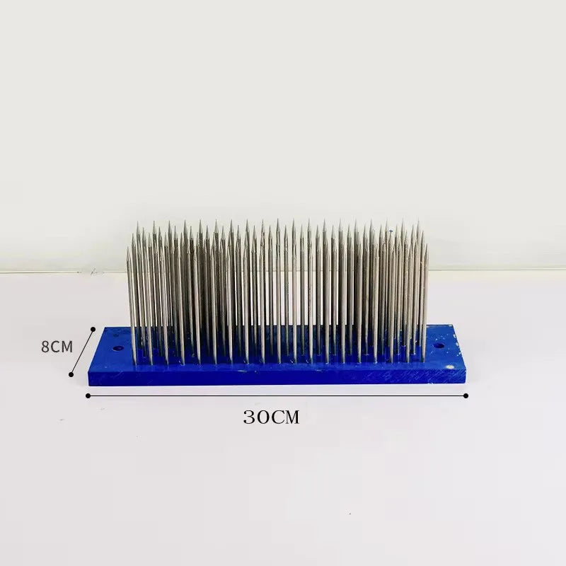 Cepillo de pelo azul de 1 piezas con 93 agujas de piezas para trama de máquina de peine, peine pequeño de acero