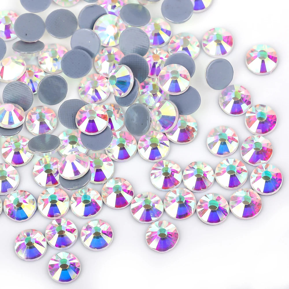 Diamantes de imitación de fijación en caliente para ropa de tela, cristal superbrillante, mejor calidad, DMC