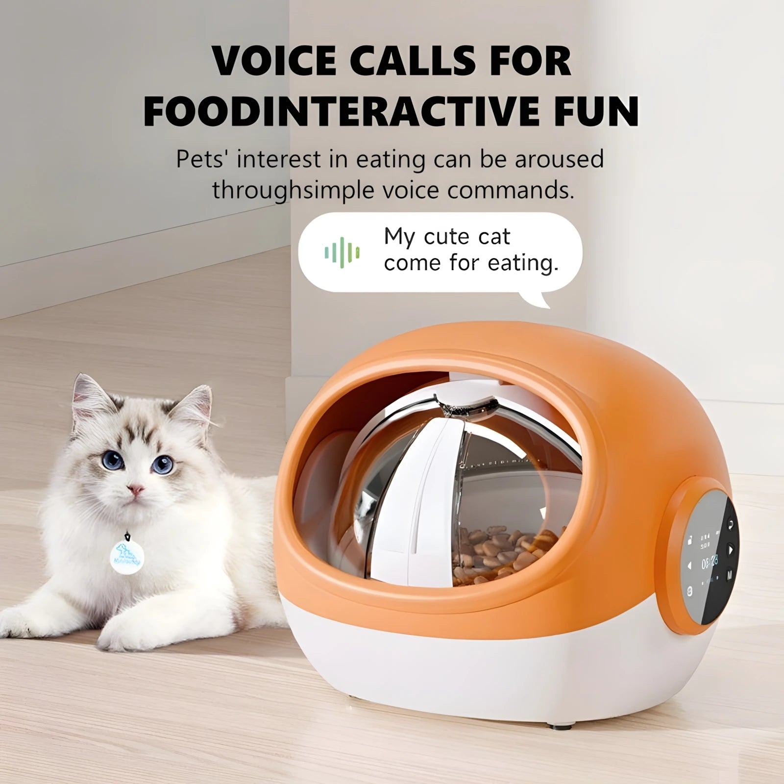 Alimentador automático para gatos, Sensor de reconocimiento de Chip antiarañazos, alimentador inteligente, registro de sonido, mantenimiento fresco, dispensador de alimentos para mascotas a prueba de polvo
