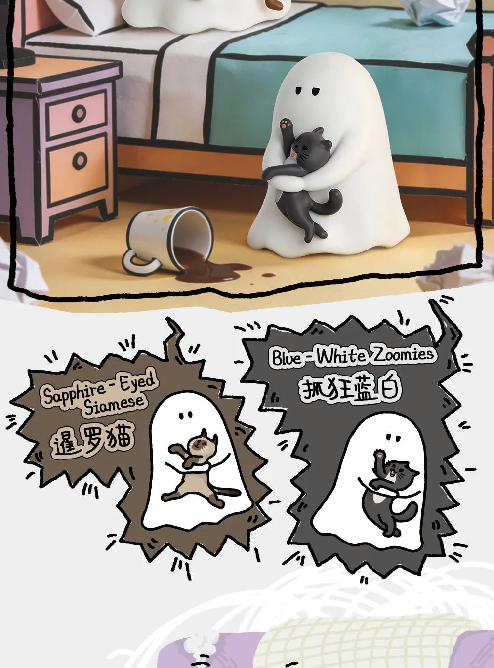 Ghody Behold My Cat Series, Caja Sorpresa con Figuras de Gatos, Lindas Mini Figuras de Anime Coleccionables, Decoración de Escritorio, Caja Misteriosa, Regalo para Niñas