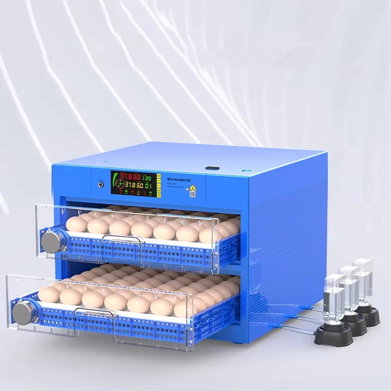 Incubadora de Huevos de Aves de Corral Digital Inteligente de 220V, Volteo Automático de Huevos, Control de Temperatura y Humedad, Incubadora para 128 Huevos