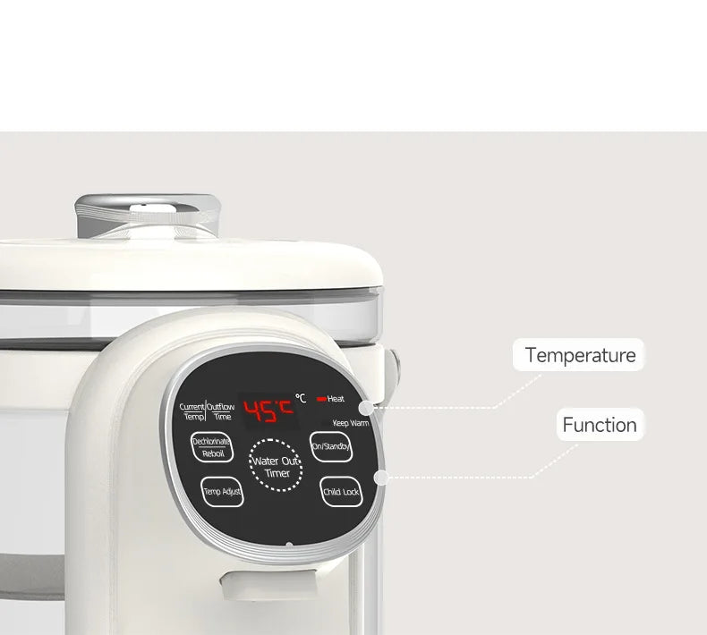 Hervidor eléctrico de 3,5 l, olla eléctrica automática para mantener el calor, ajuste de temperatura de 12 niveles, dispensador de agua multifunción